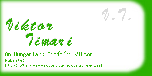 viktor timari business card